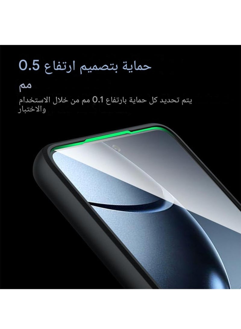 WRISTWISE جراب لهاتف Honor X7c مع واقي شاشة من الزجاج المقسى (عبوة واحدة)، متوافق مع تقنية MagSafe، مقاوم للصدمات، غطاء خلفي شفاف غير لامع، غير قابل للانزلاق، مقاوم للخدوش، لون أسود. - Image 3